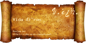 Vida Áron névjegykártya